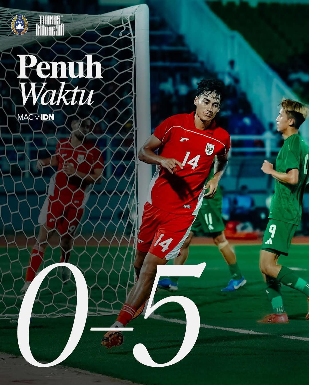 Menang Telak 5-0 Atas Makau,Timnas u23 Jaga Asa Lolos Piala Asia 2026 